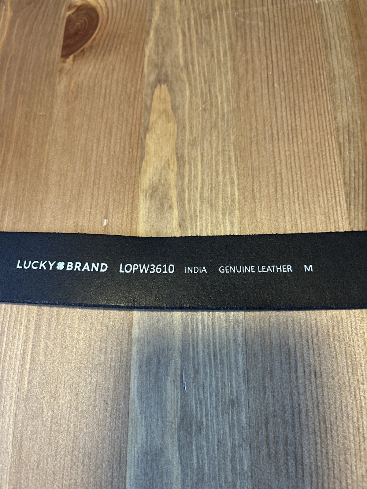 Lucky Brand 1.25” Wide Black Cut Out Black Leather Belt With Circular Buckle