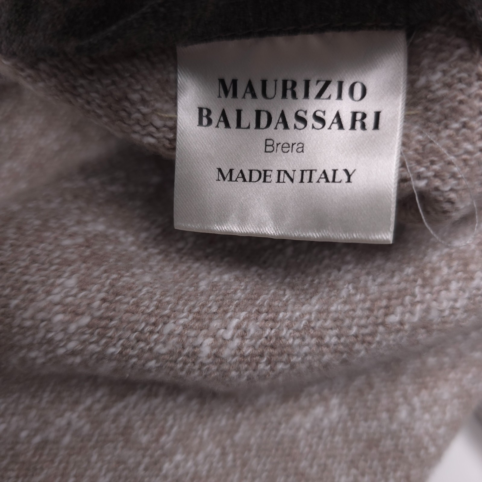 Maurizio Baldassari Winter Mouline Sweater Jacket Mens Size Italy 52 Tan Swacket
