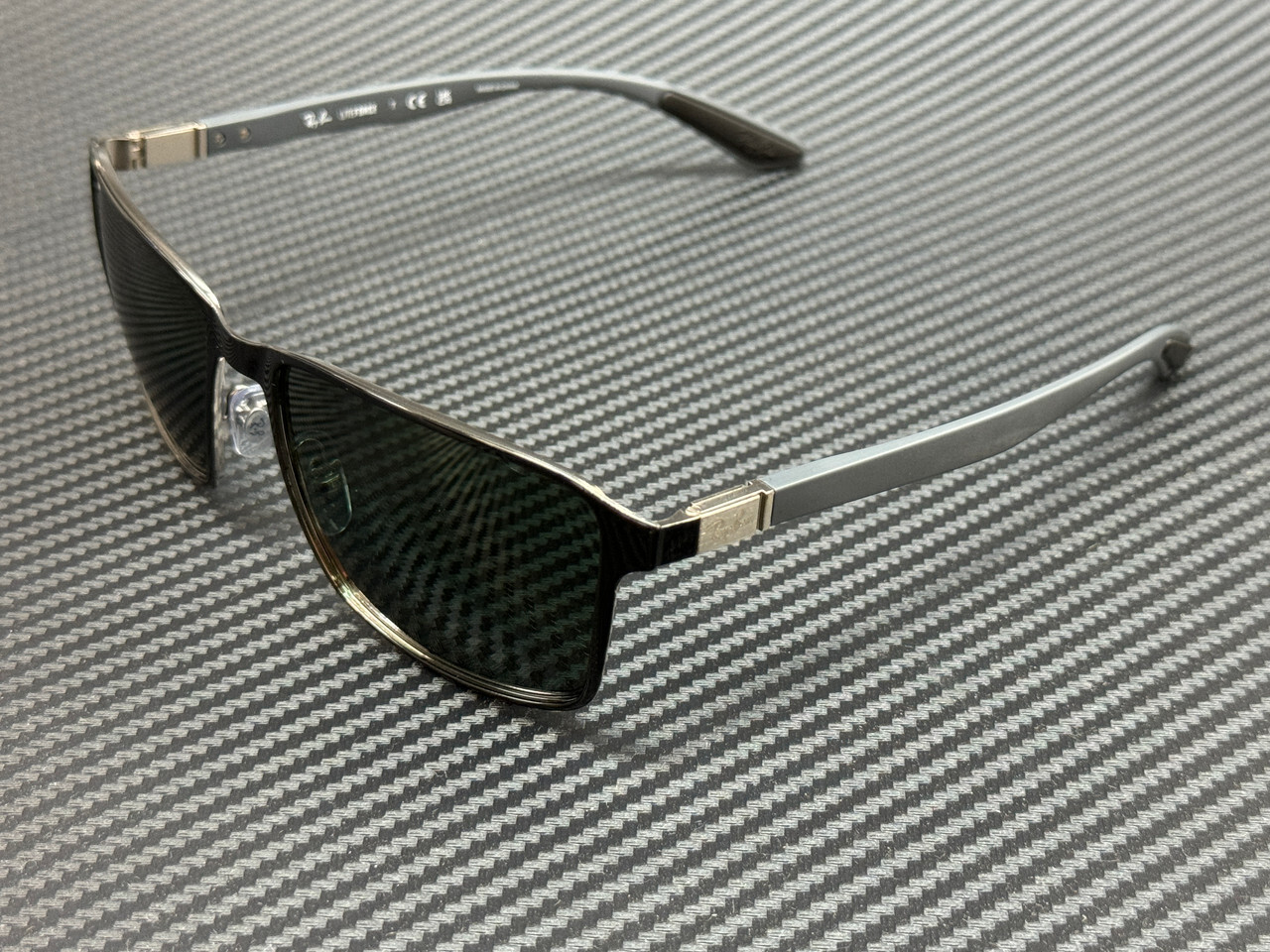 RAY BAN RB3721 914471 Black Dark Green Unisex 59 mm Sunglasses