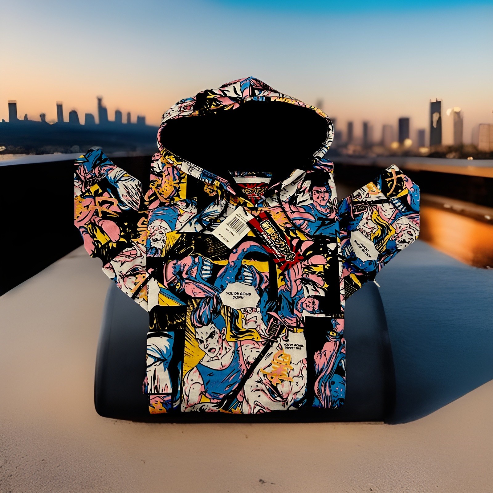 Hoodie by: Drill Clothing w/Comic Book Styled Panels Men’s Size [ 2XL ]