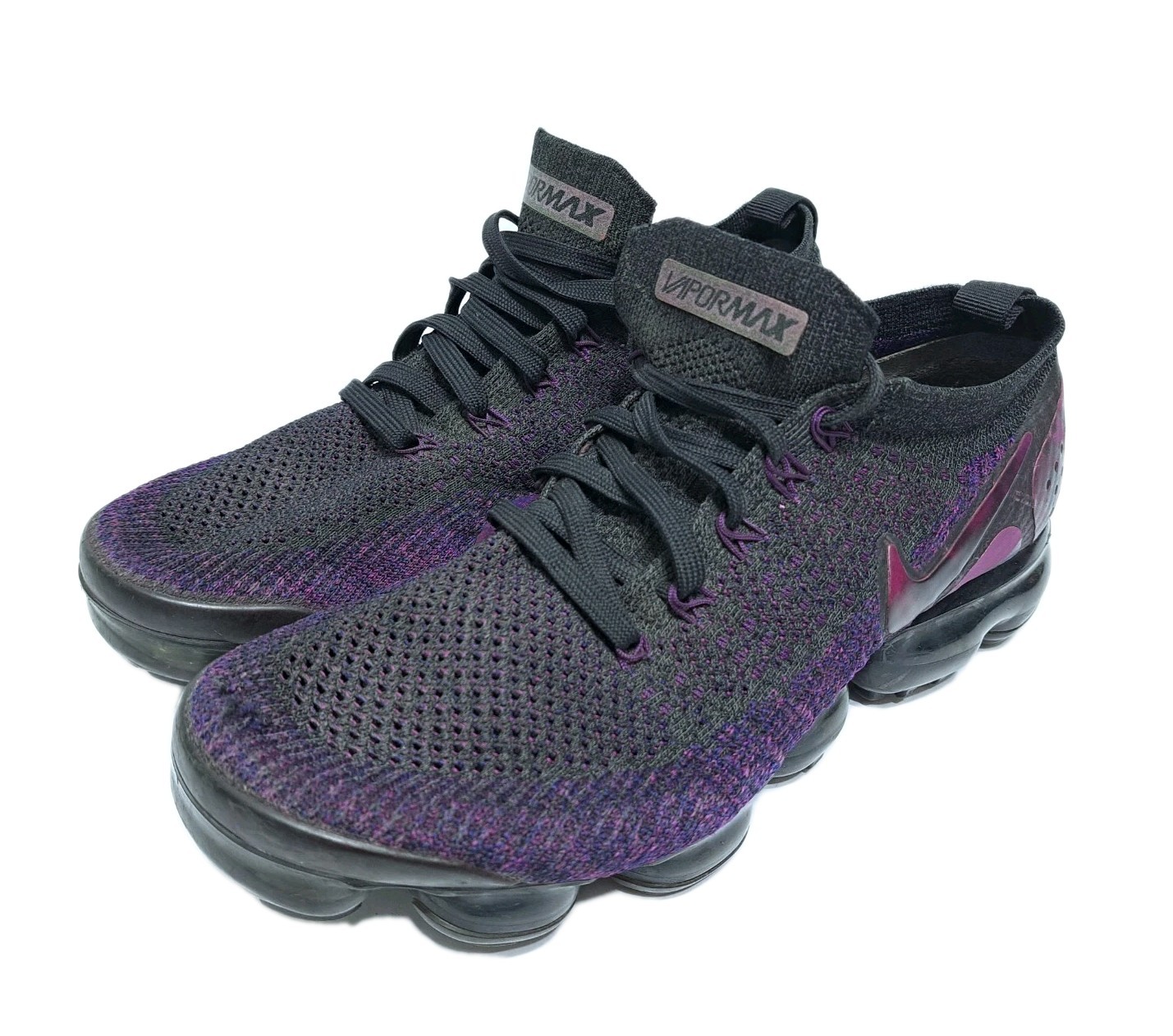 Nike Air VaporMax Mens 8.5 Flyknit 2 Night Purple Black 942842-013