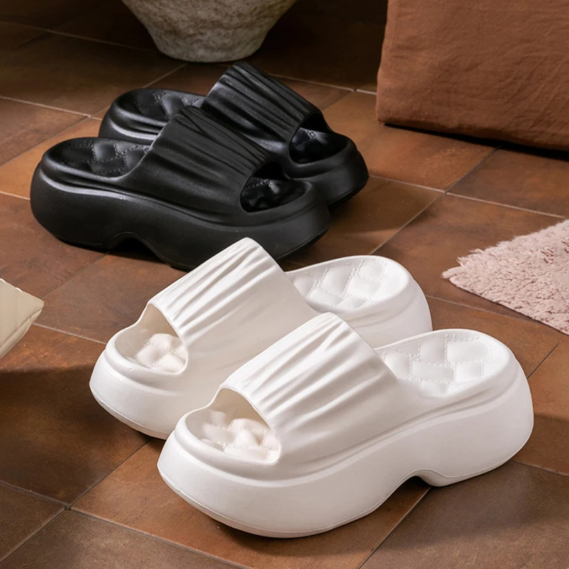 Chunky Platform Wedges Slippers Women 2025 Summer Indoor Outdoor Thick Bottom Sa