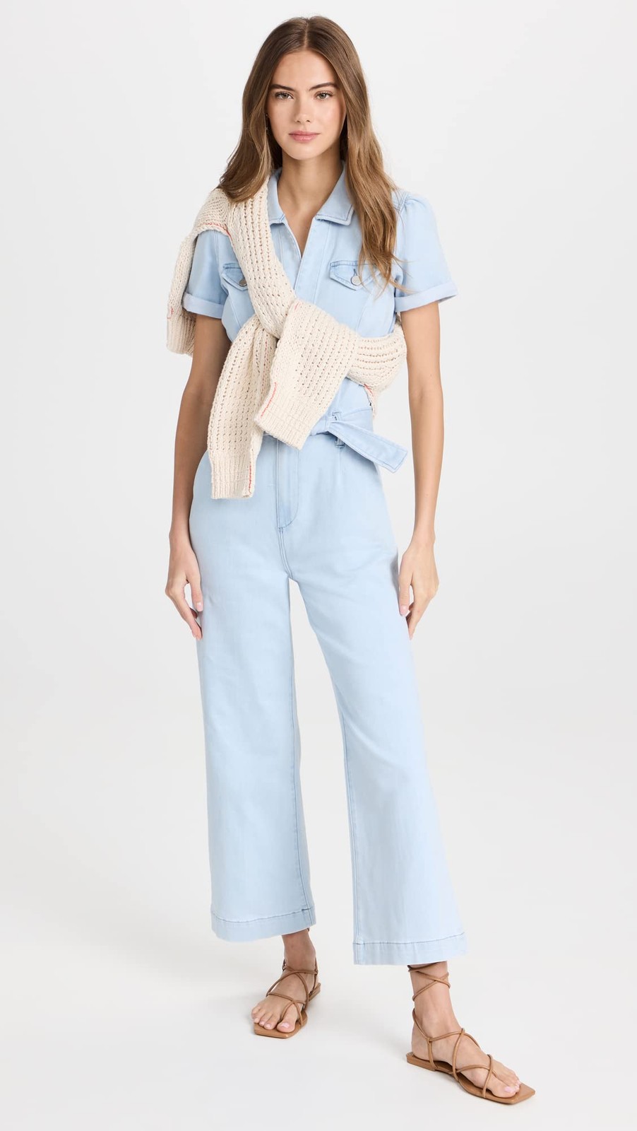 PAIGE Women’s Anessa Jumpsuit Puff Sleeve Cropped Ankle Legnth in Kokomo, 8