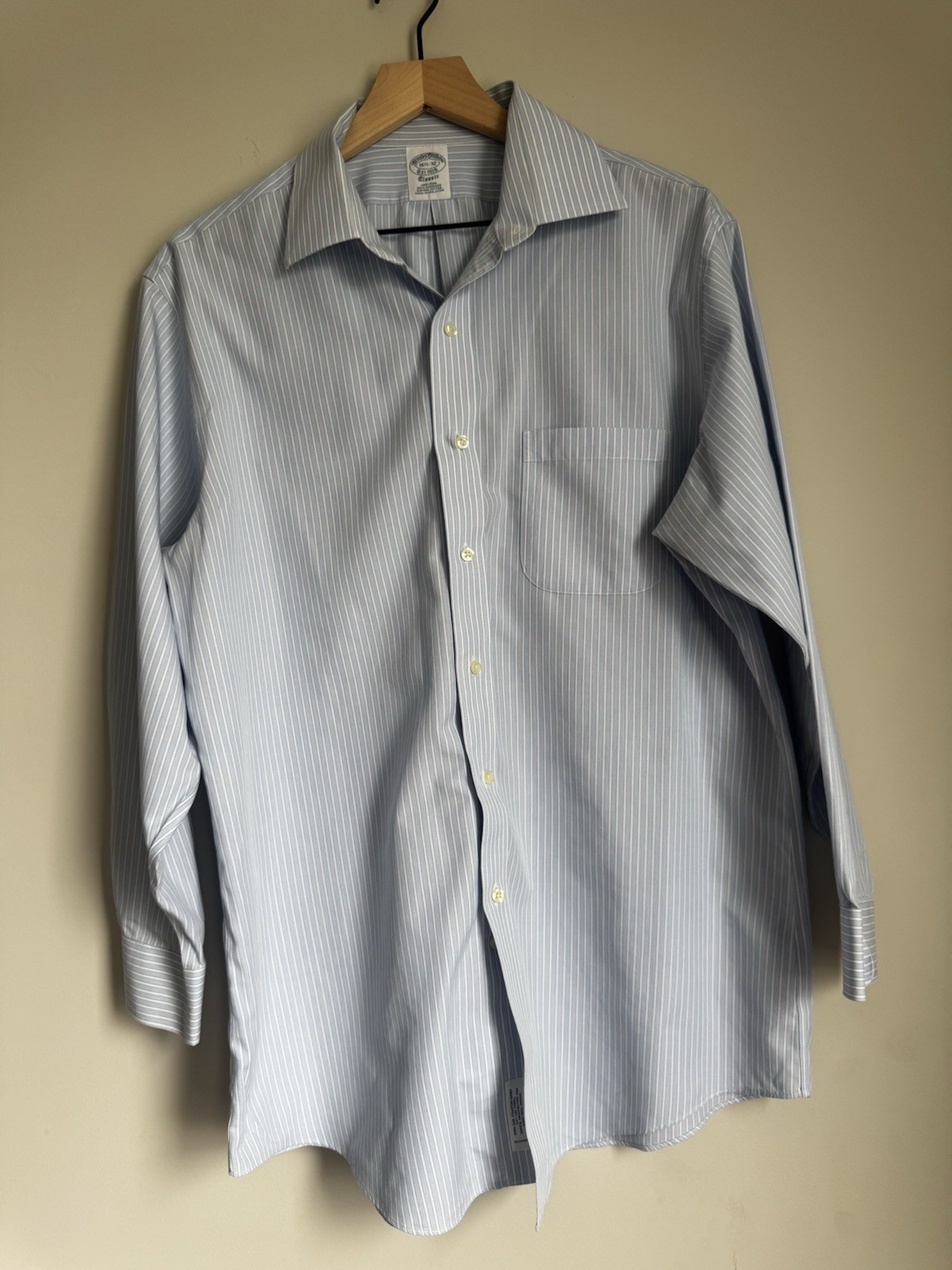 Brooks Brothers Men’s 16.5 32 Classic Fit Non-Iron Supima Cotton Striped Shirt