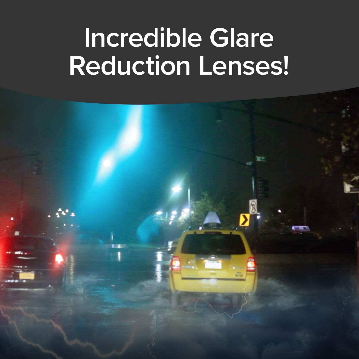 BattleVision Storm Wraparounds Bad Weather Driving Glasses, AS-SEEN-ON-TV
