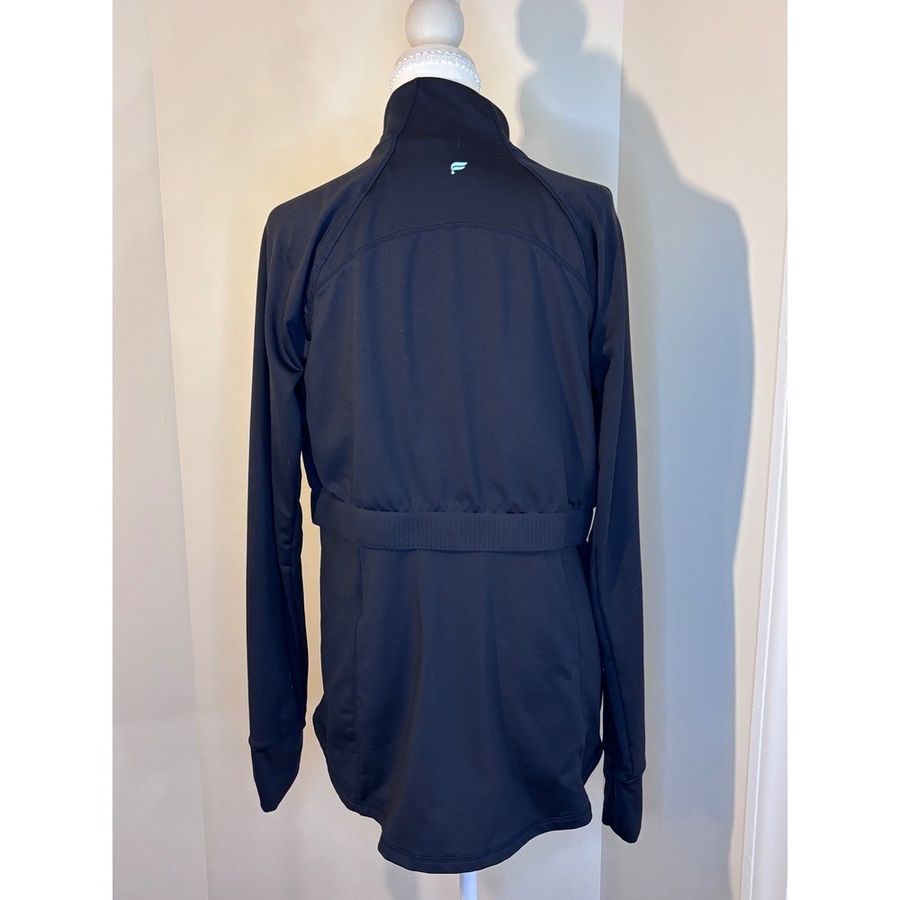 Fabletics Womens Black Full Zip Athletic Training Jacket Mesh Vent Back Large