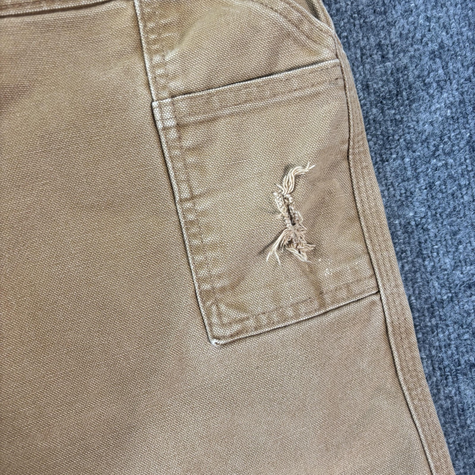 Carhartt Carpenter Pants Mens 33×32 Brown Relaxed Fit Workwear Straight Leg