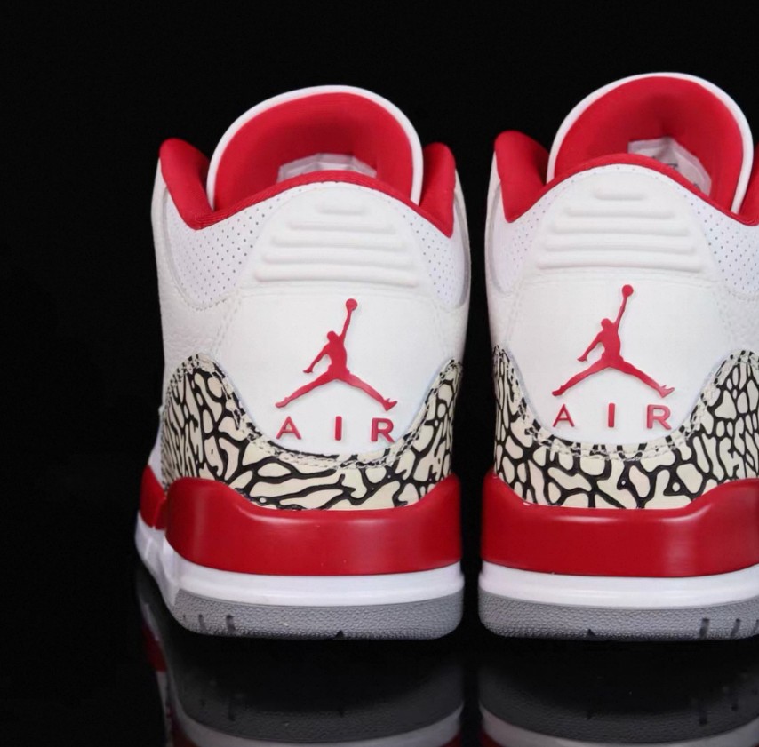 Men’s Jordan 3 “Cardinal Red” Retro Mid Top Basketball Shoes Us Size7-12