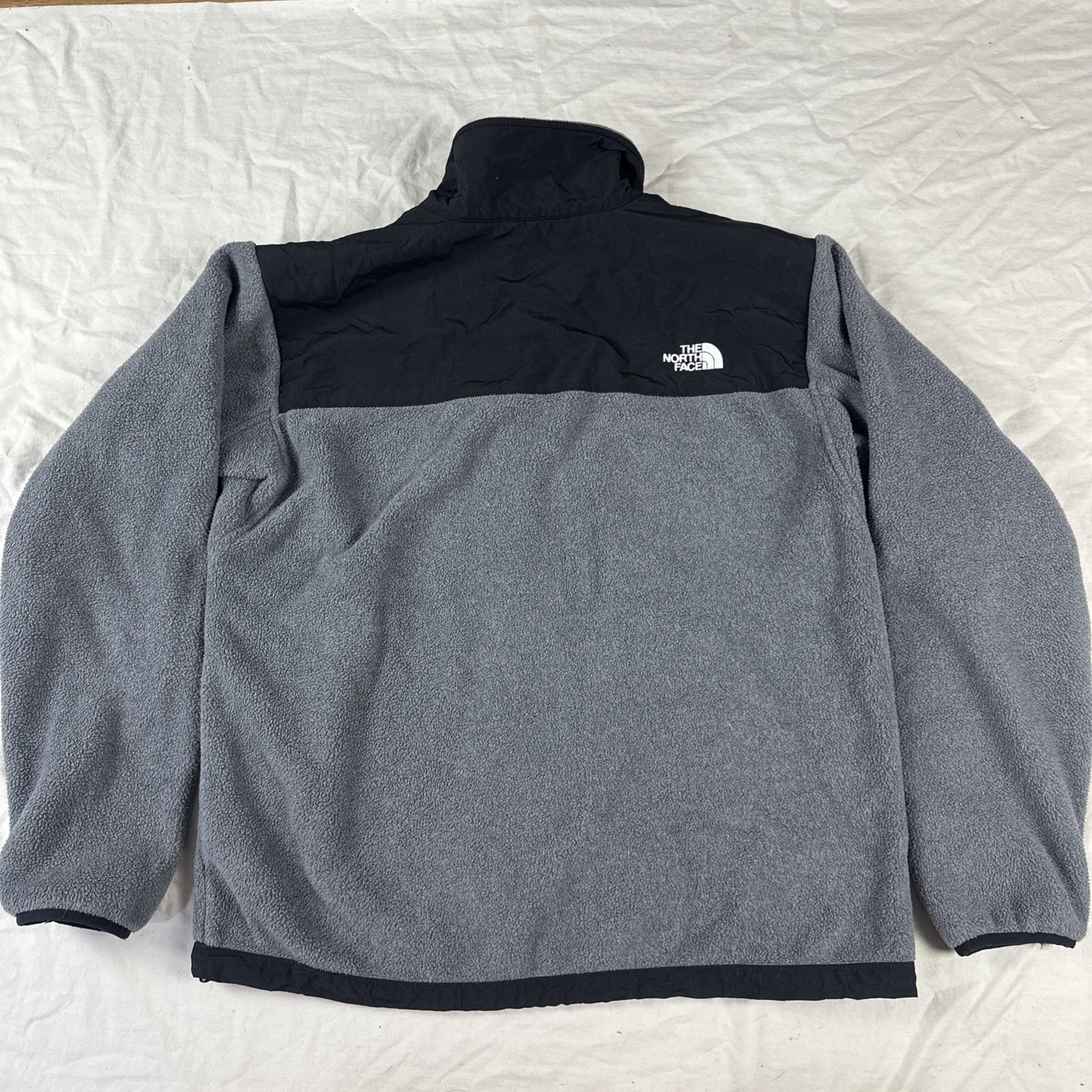 The North Face Denali Polartec Fleece Jacket Mens Large Gray Black Full Zip