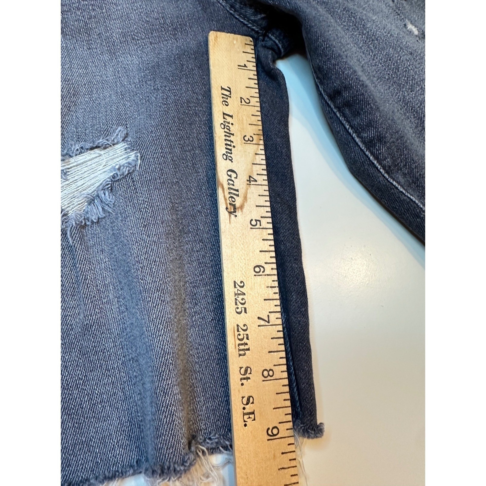 Buffalo David Bitton Jorts Womens 27 Grunge High Rise Distressed Raw Hem Edgy