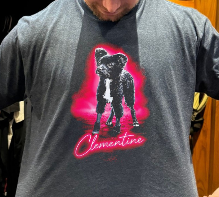 Clementine Dog T-shirt Cotton Gift S-234XL Unisex One Side