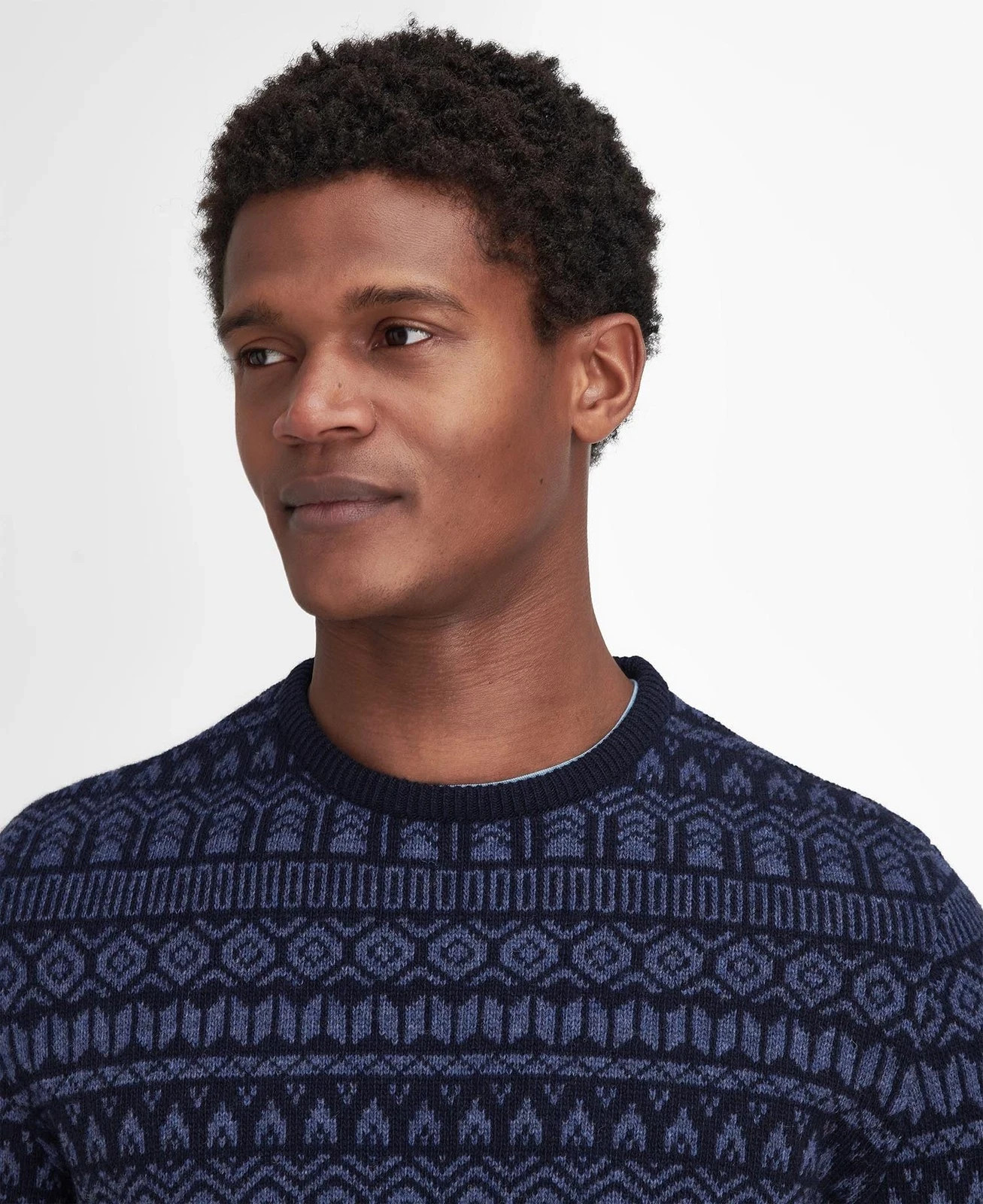 Barbour Stonebeck Fairisle Crew Neck Sweater Men’s XXL Navy MKN1579NY91 NWT
