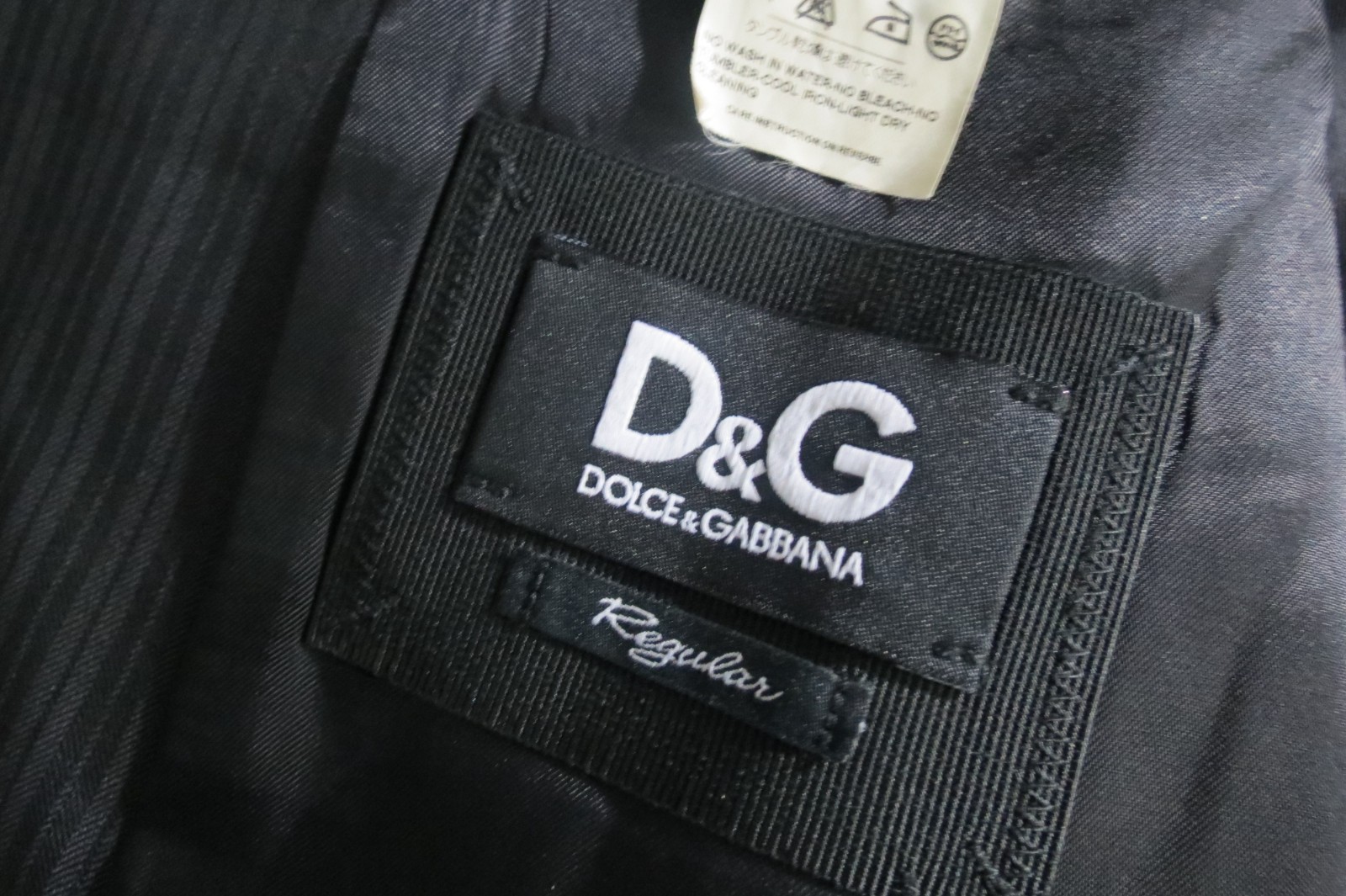 Dolce Gabbana Made in Italy Model-Regular Double Tonal black slim cut suit 40 R