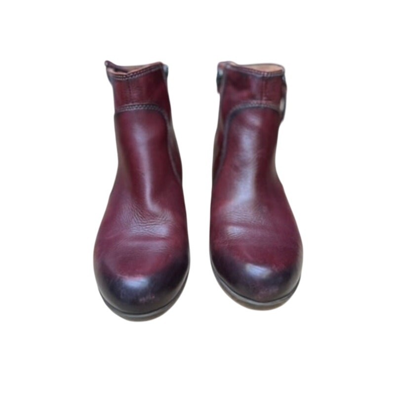 “PIKOLINOS” Women’s Zip Up Ankle Boot Red SZ 37 (7) Soft Leather 1 3/4 Heel