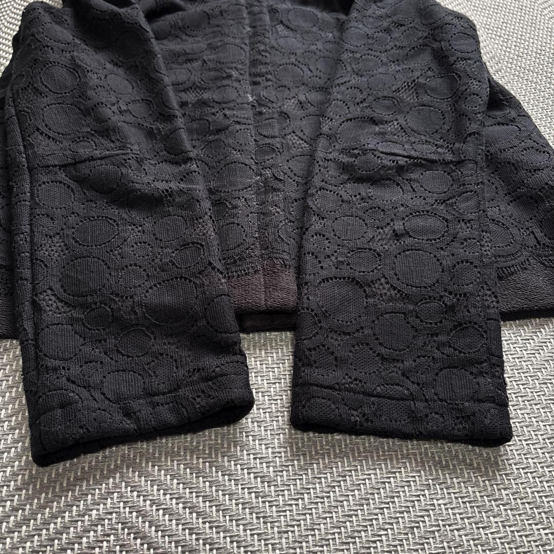 MaxMara iBLUES Cutwork Lace Collarless Jacket, Women’s, Cotton, Black, Size S