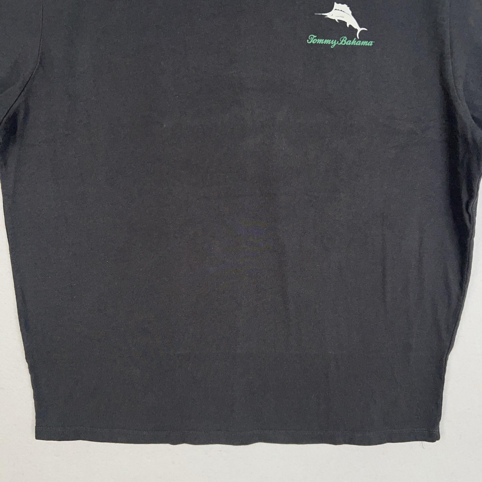 Tommy Bahama Shirt Mens Large Black Relax Funny Dad Lawn Landscape Mower Tee