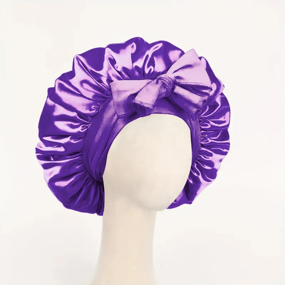 Satin Bonnet Silk Bonnet with Tie Band Adjustable Hair Bonnet for Sleeping*