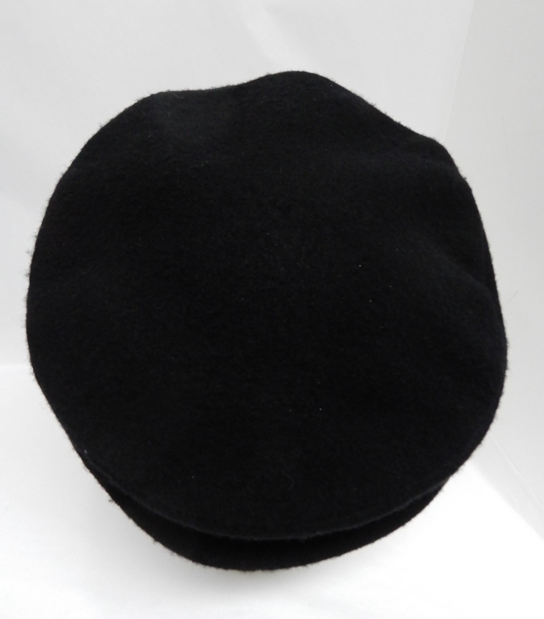 VTG Black Slouch Brim Hat w/ Silver Buttons Hoodlums Wool Renaissance Beret EUC