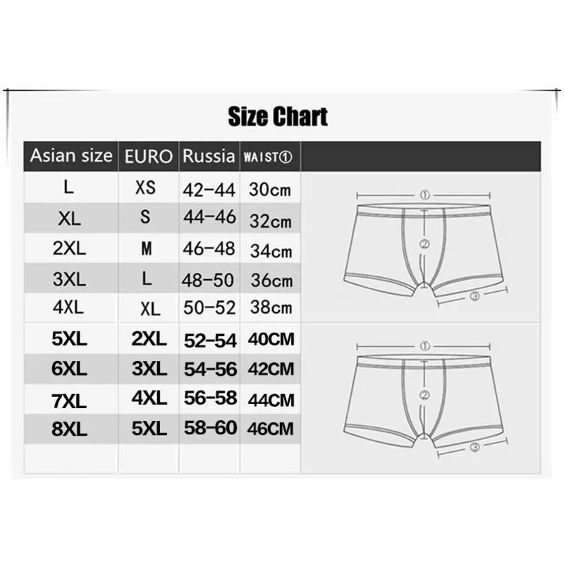 Plus Size 8XL Bamboo Boxer Shorts for Men 4-Pack – Breathable Moisture