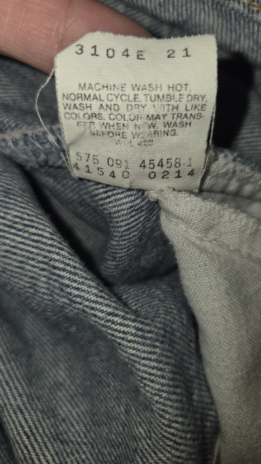 Vintage 1991 Levi’s 540 Leather Tab Relaxed Straight Jeans Made in USA 46×30 90s