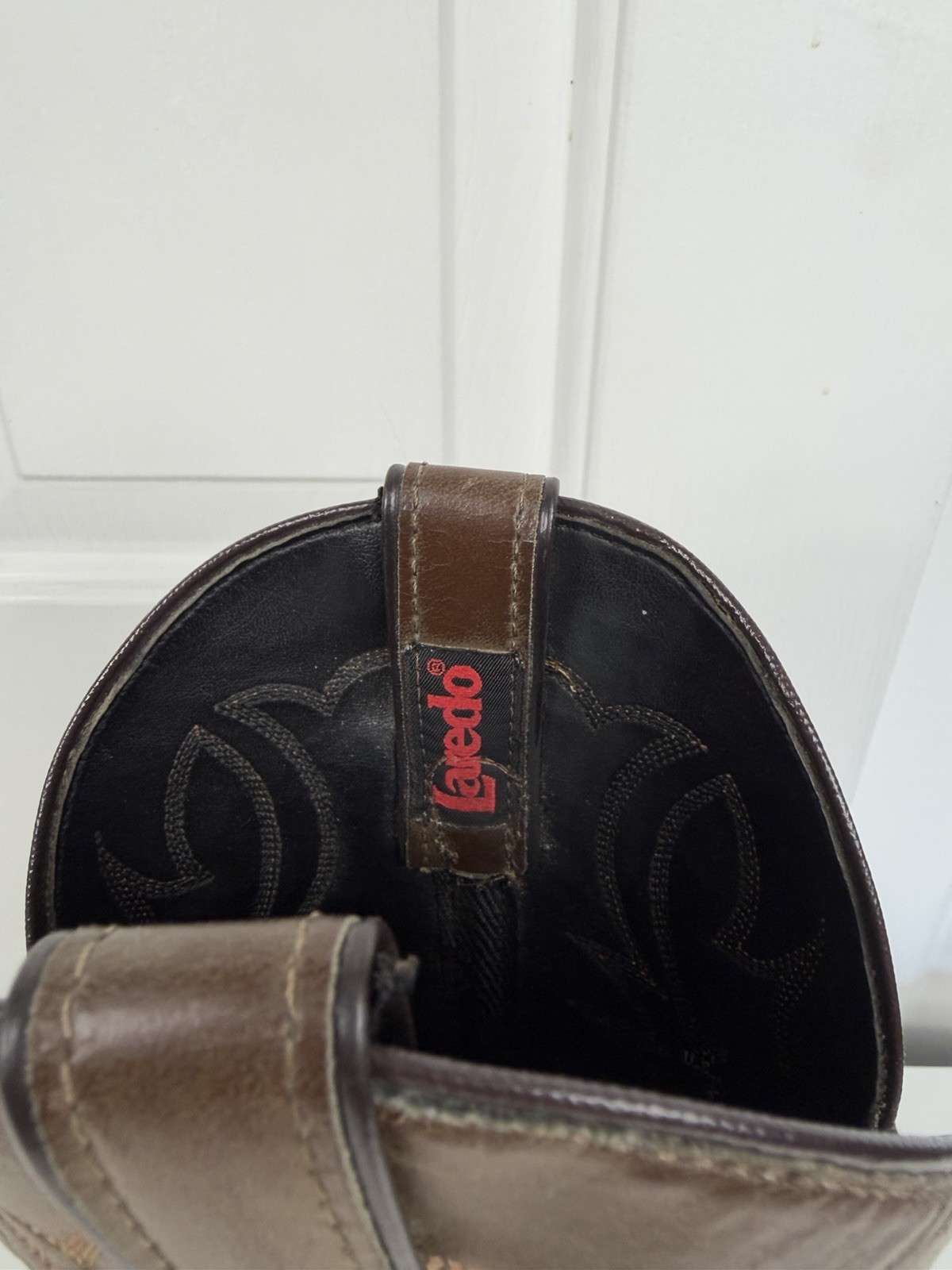 Laredo Brown Snakeskin Cowboy Western Boots Men’s Size 8D Made In USA