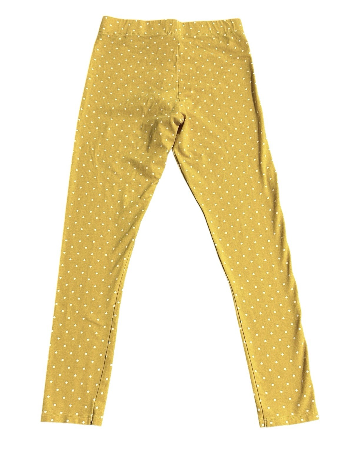 Boden Leggings Daffodil Yellow White Polka Dot Size 11-12Y 152cm Spring Easter