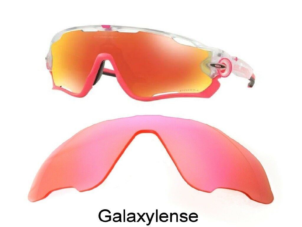 Galaxy Replacement Lenses For Oakley Jawbreaker Sunglasses HD Pink Color