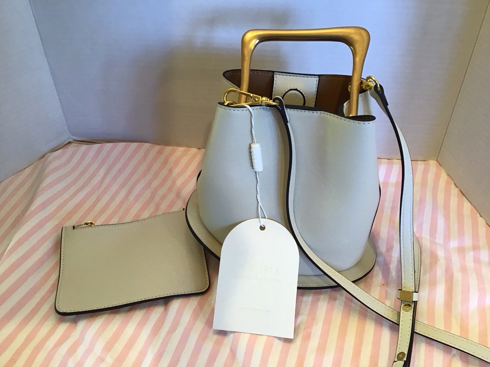 CULBIA Cream Leather Purse Made In Portugal NWT