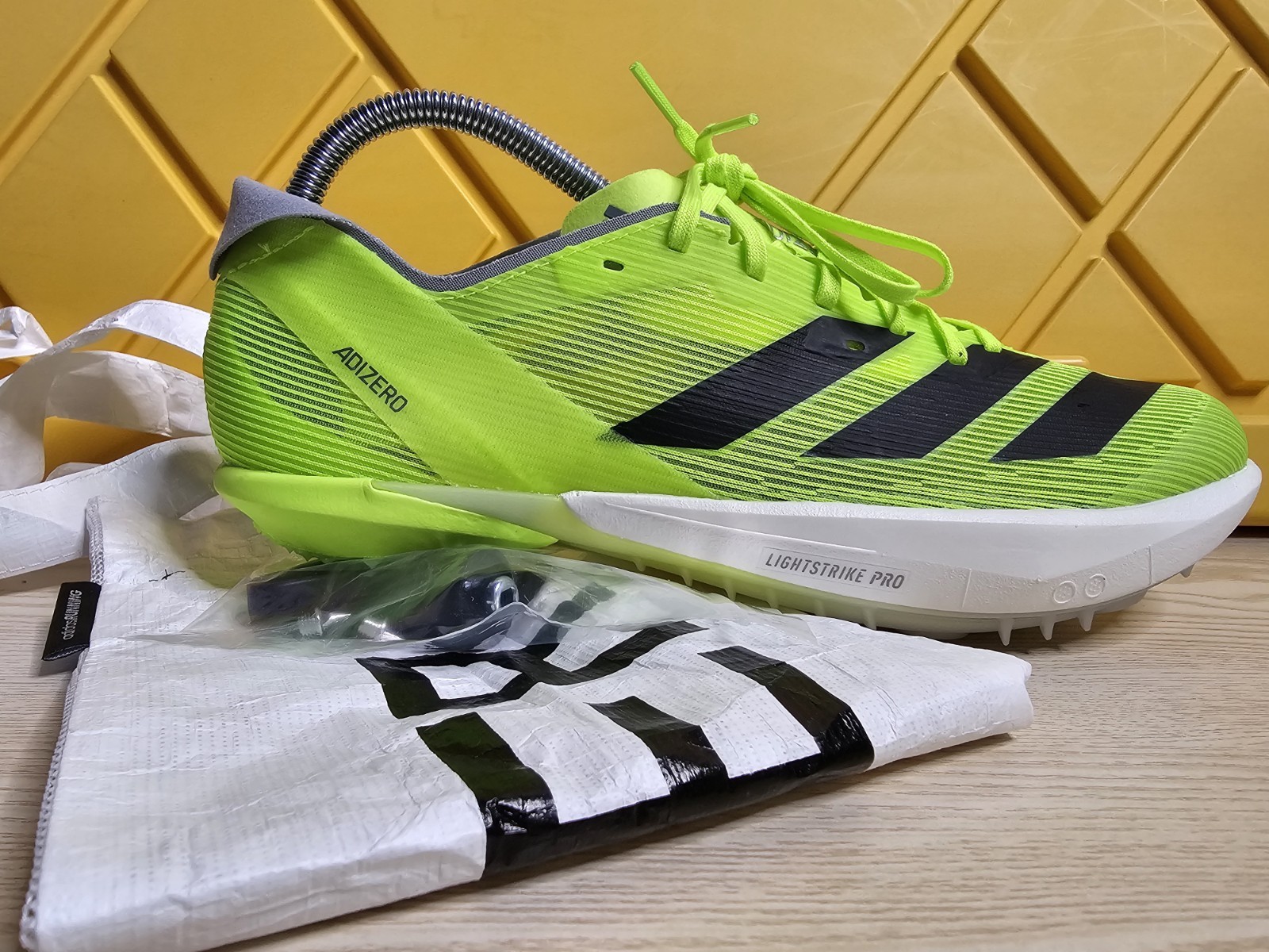 Adidas Adizero Ambition Lucid Lemon Running Track Field Spike IH5798 Sz 4 RARE