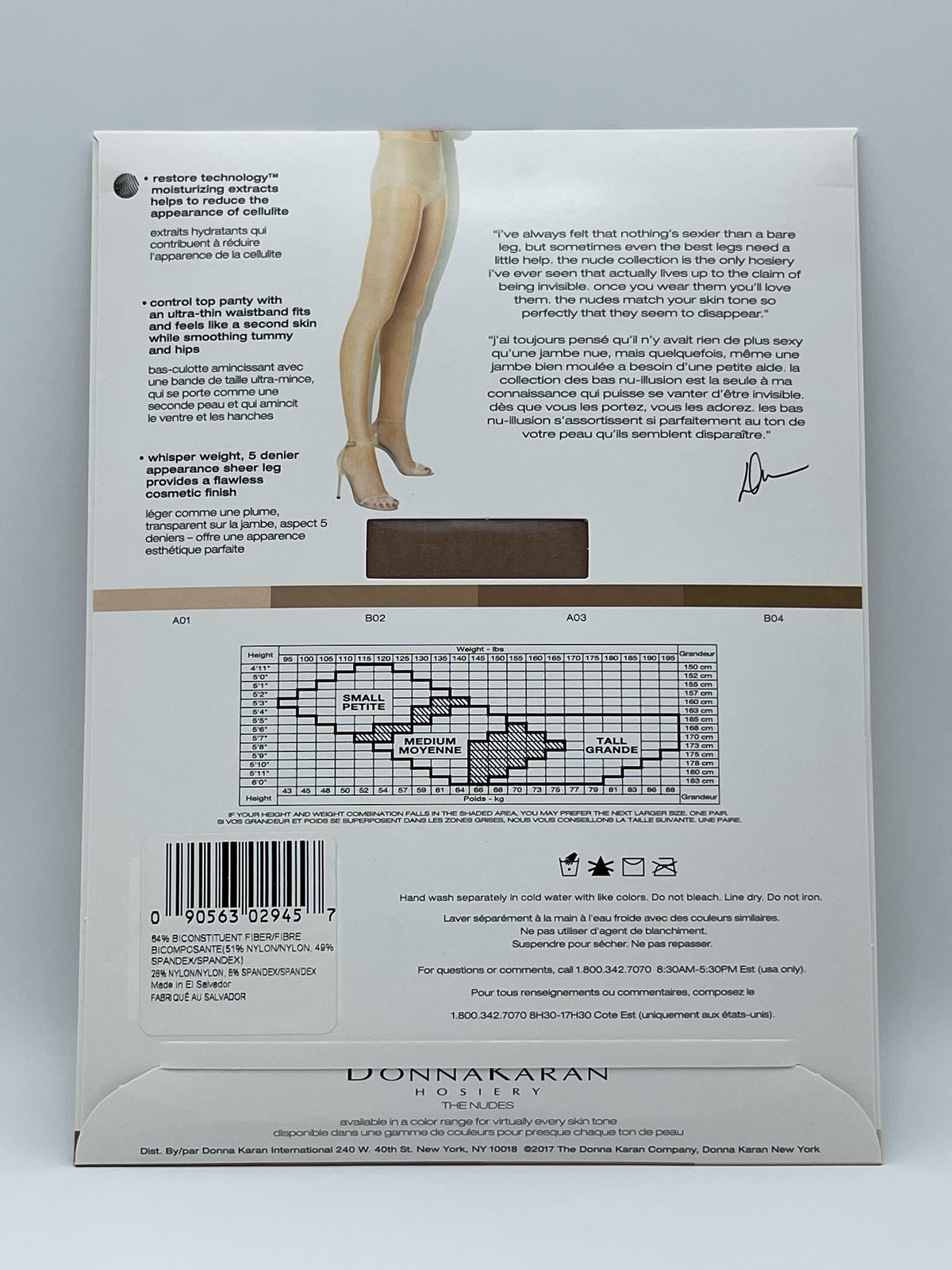 Donna Karan Hosiery, Tall, A03, DKS004, Whisper Weight Control Top