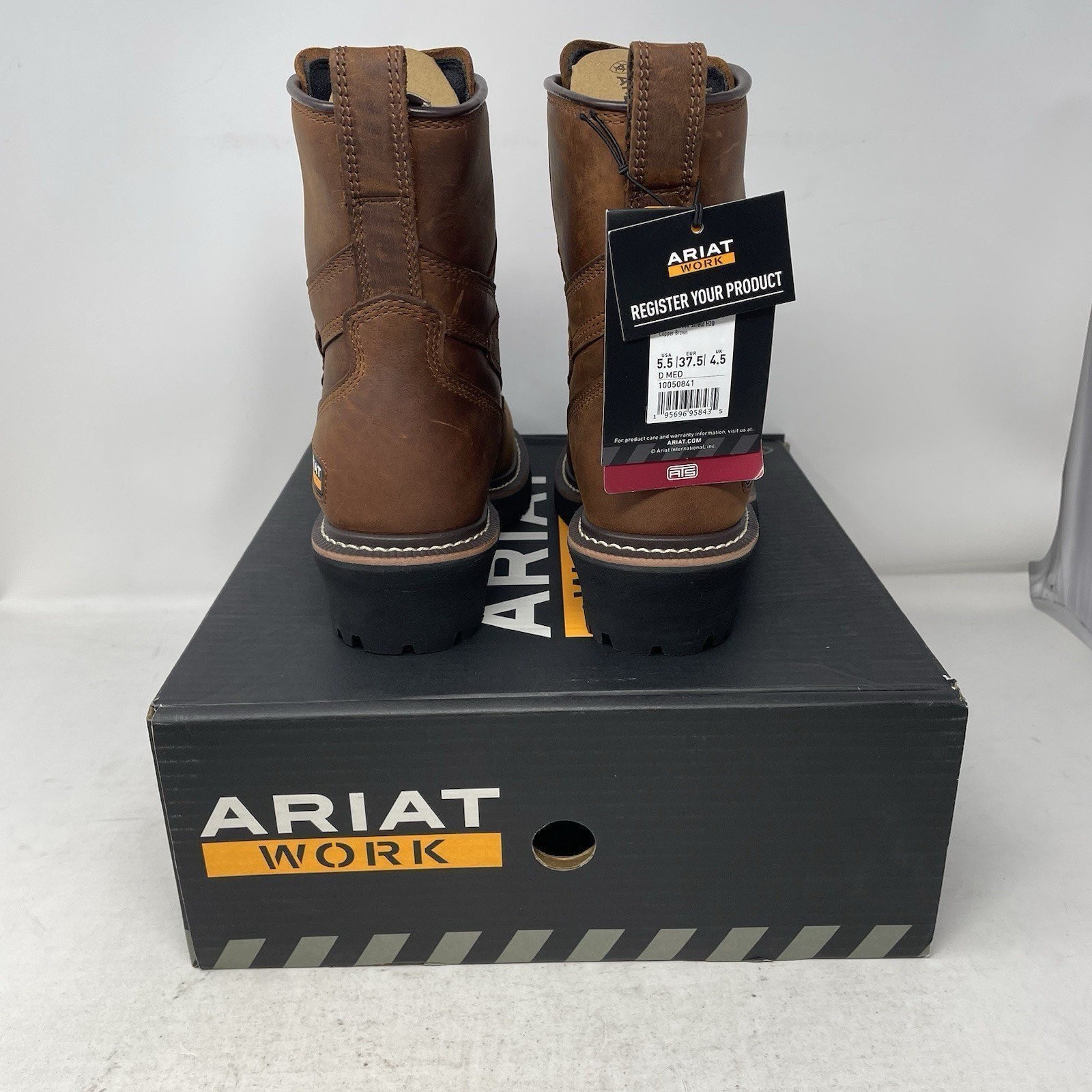 Ariat Logger Shock Shield H2O Soft Toe Boots Copper Brown Men’s Size 5.5D