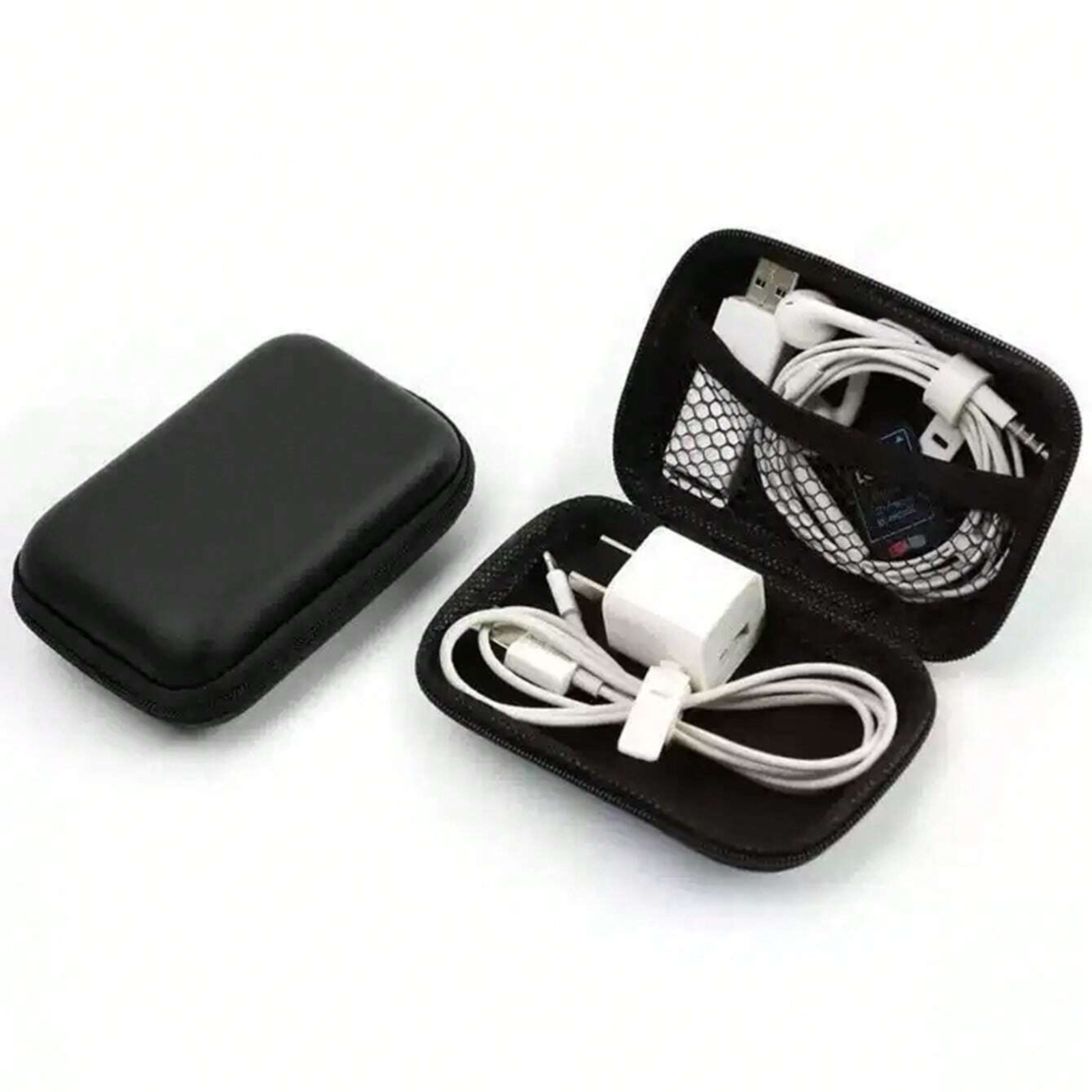 Portable Mini Travel Cable Earphone Phone Charger Storage Case Pouch Coin Purse