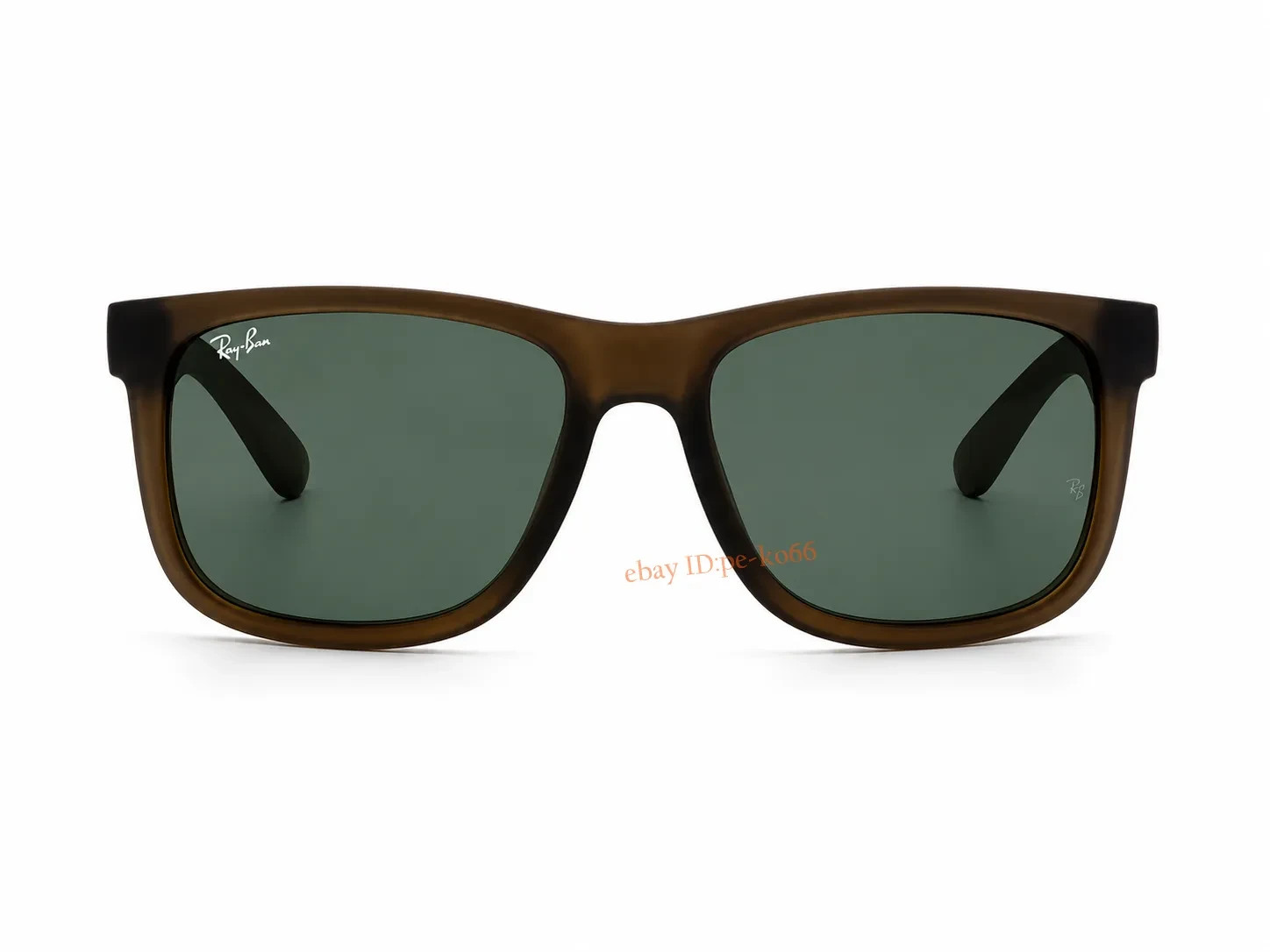 Ray-Ban RB4165 Justin Classic Sunglasses Matte Opal Grey Green Lens 54-16 UV400