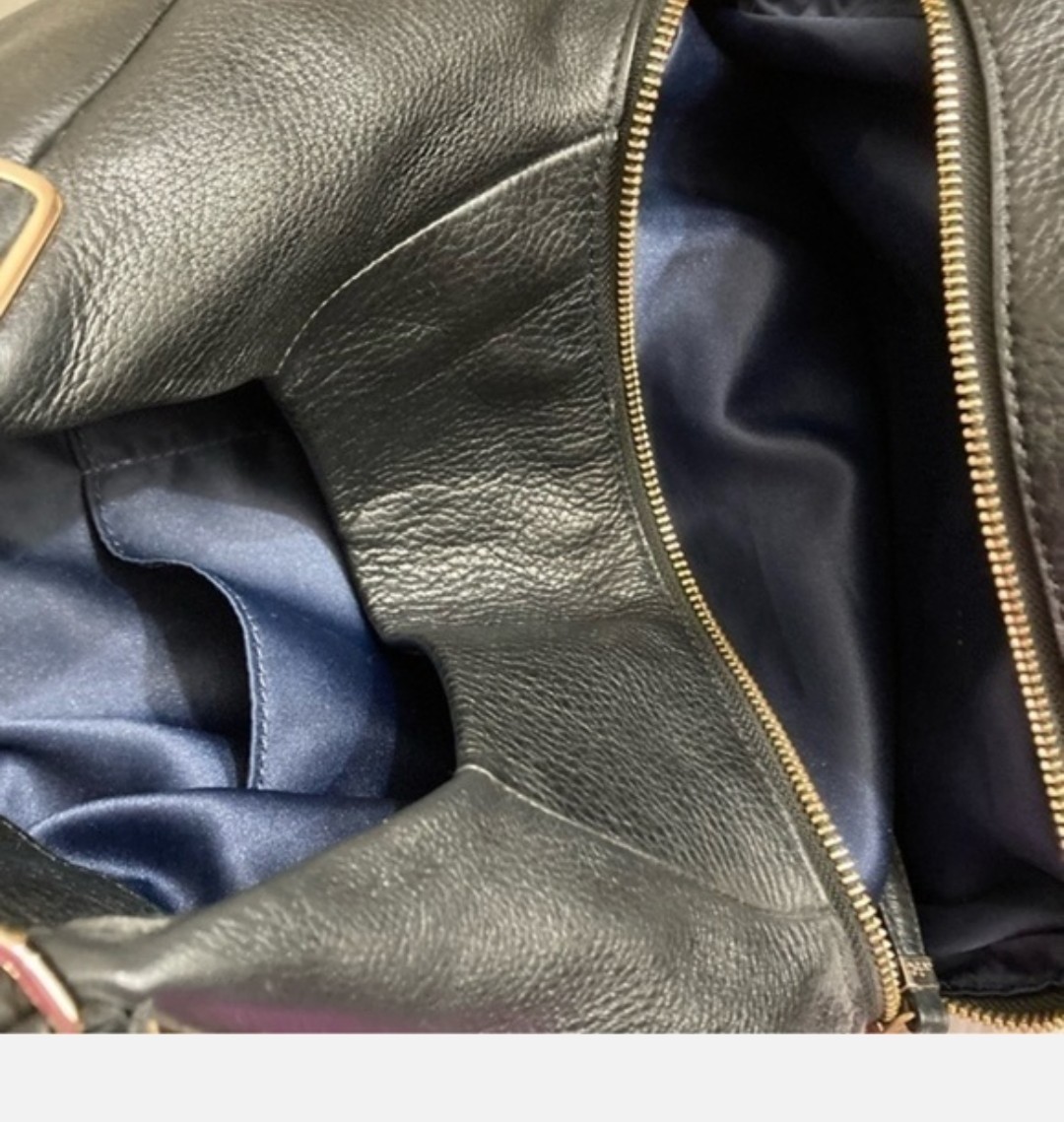 Coach Black Leather Phoebe Triple Compartment Bag