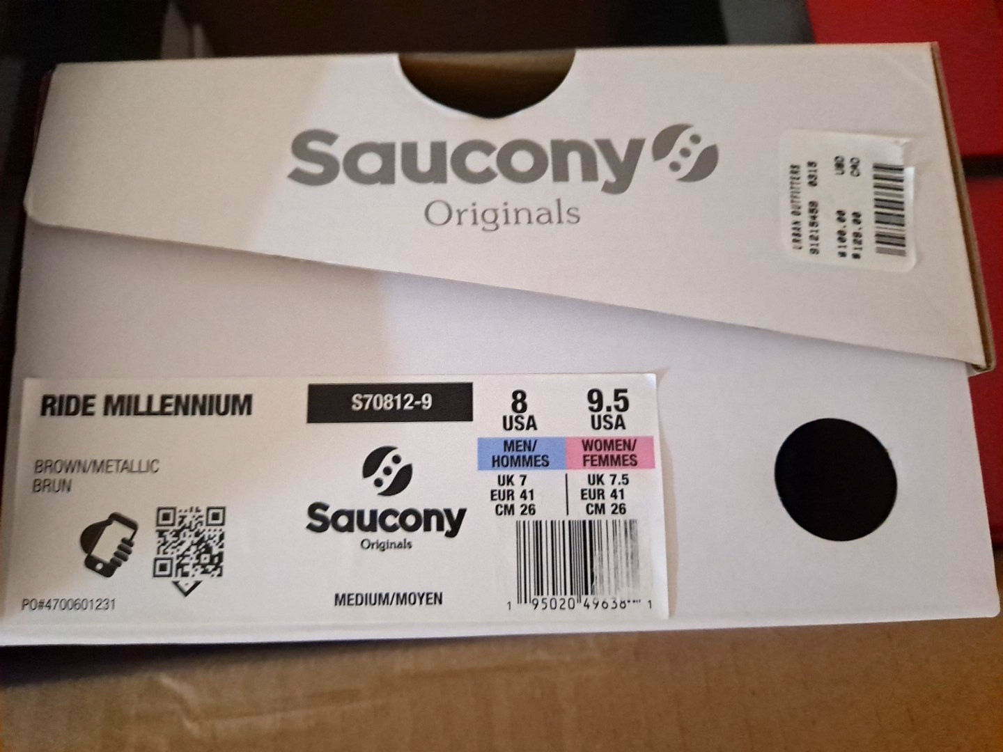 Saucony Ride Millennium Throwback y2k Brown Metallic Women’s US 9.5 S70812-9 New