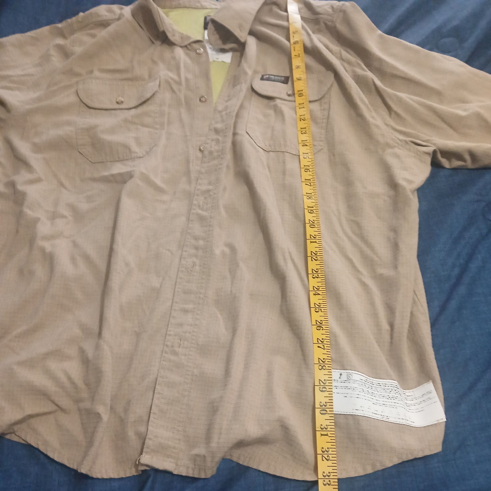 MCR Safety Mens 3X Summit Breeze FR Shirt Button Down Khaki Vented Mesh CAT 2