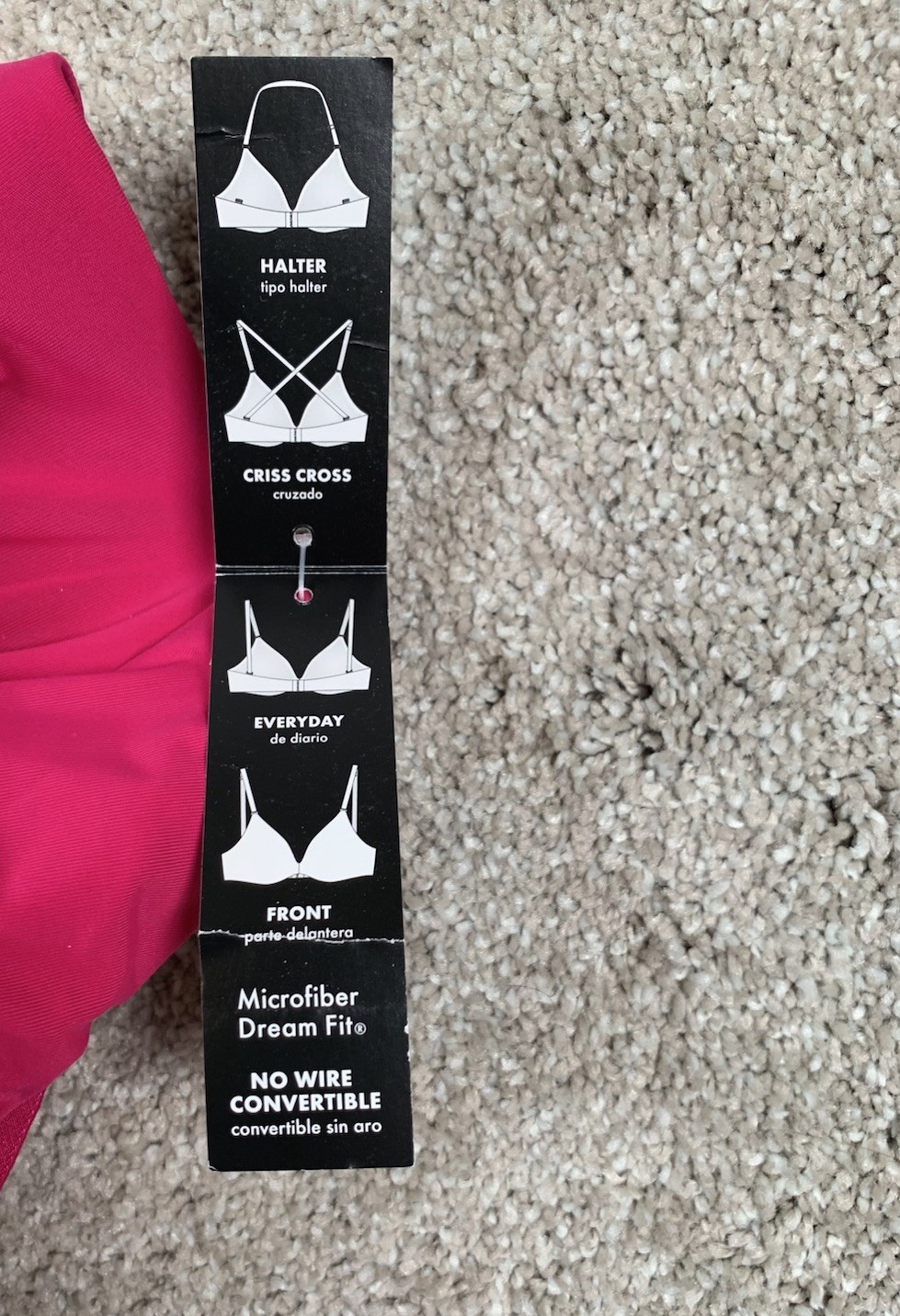 NWT George 38B Women’s Bra Convertible No Wire Undergarment Festive Fuchsia