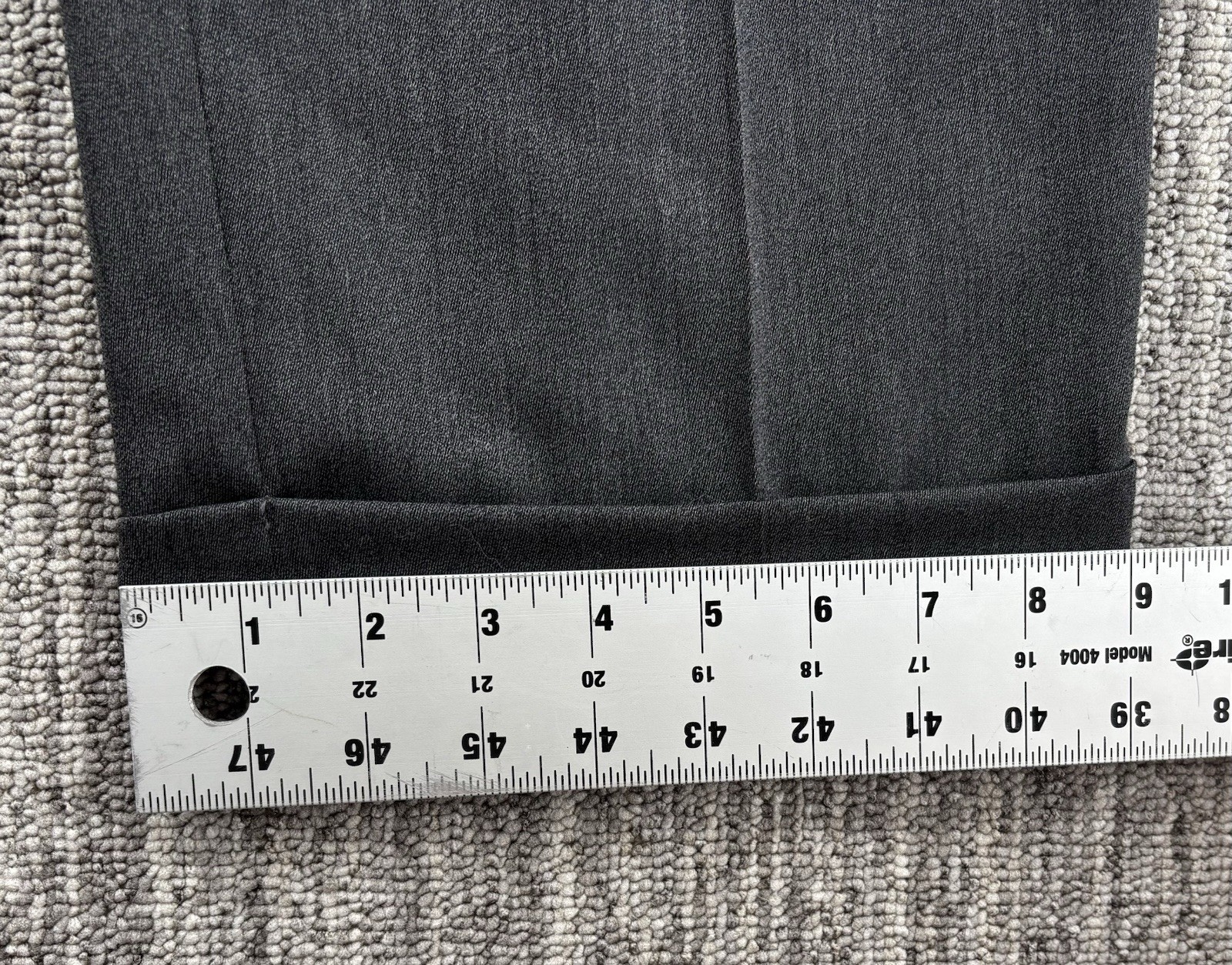 VTG Men’s Loose Relaxed Gray Pleated Cuffed Dress Pants 35×31 Talon Zipper