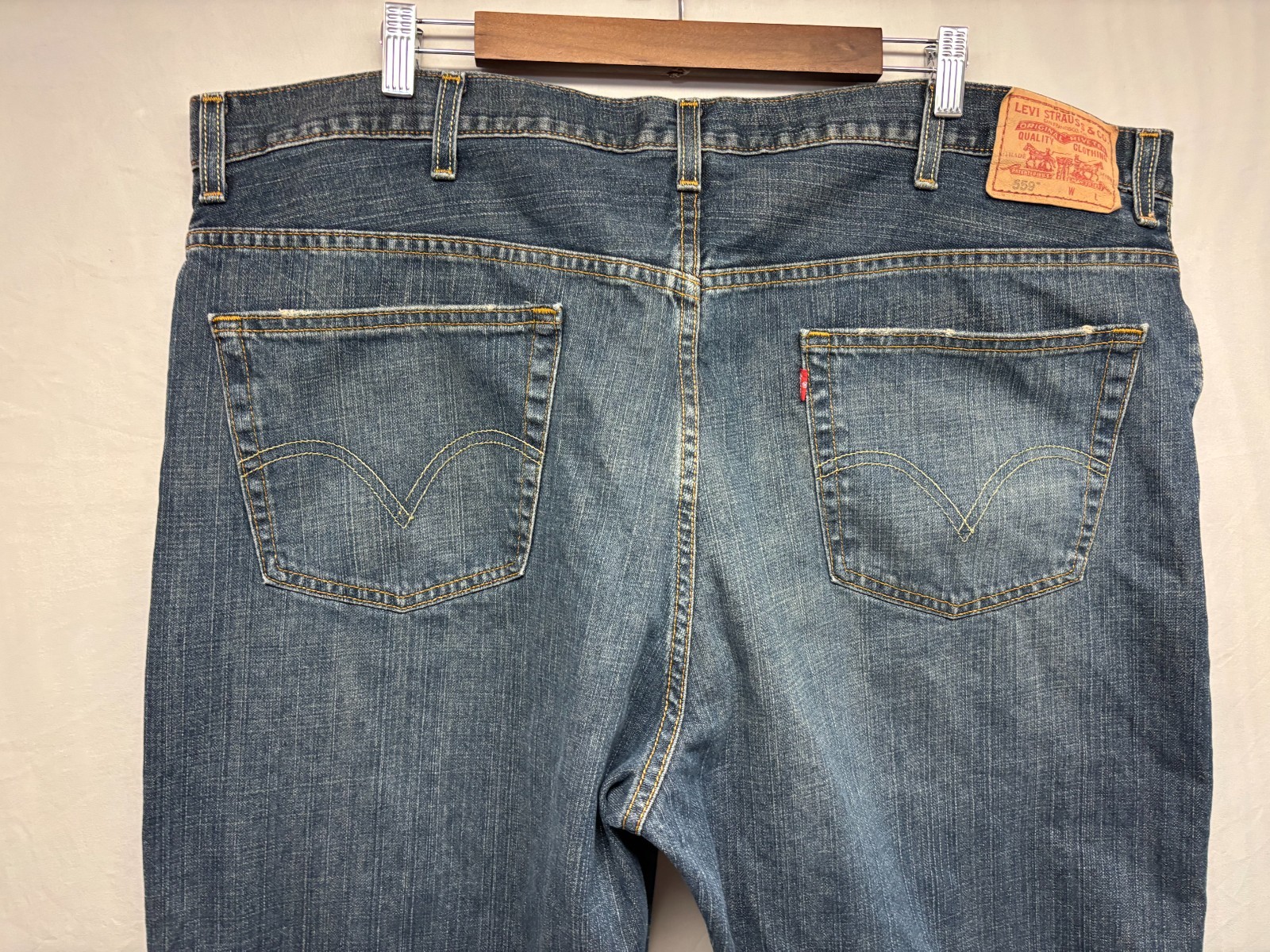 Levi’s 559 Straight Leg Jeans Men’s Denim Blue Relaxed Fit 5-Pocket W46 L32