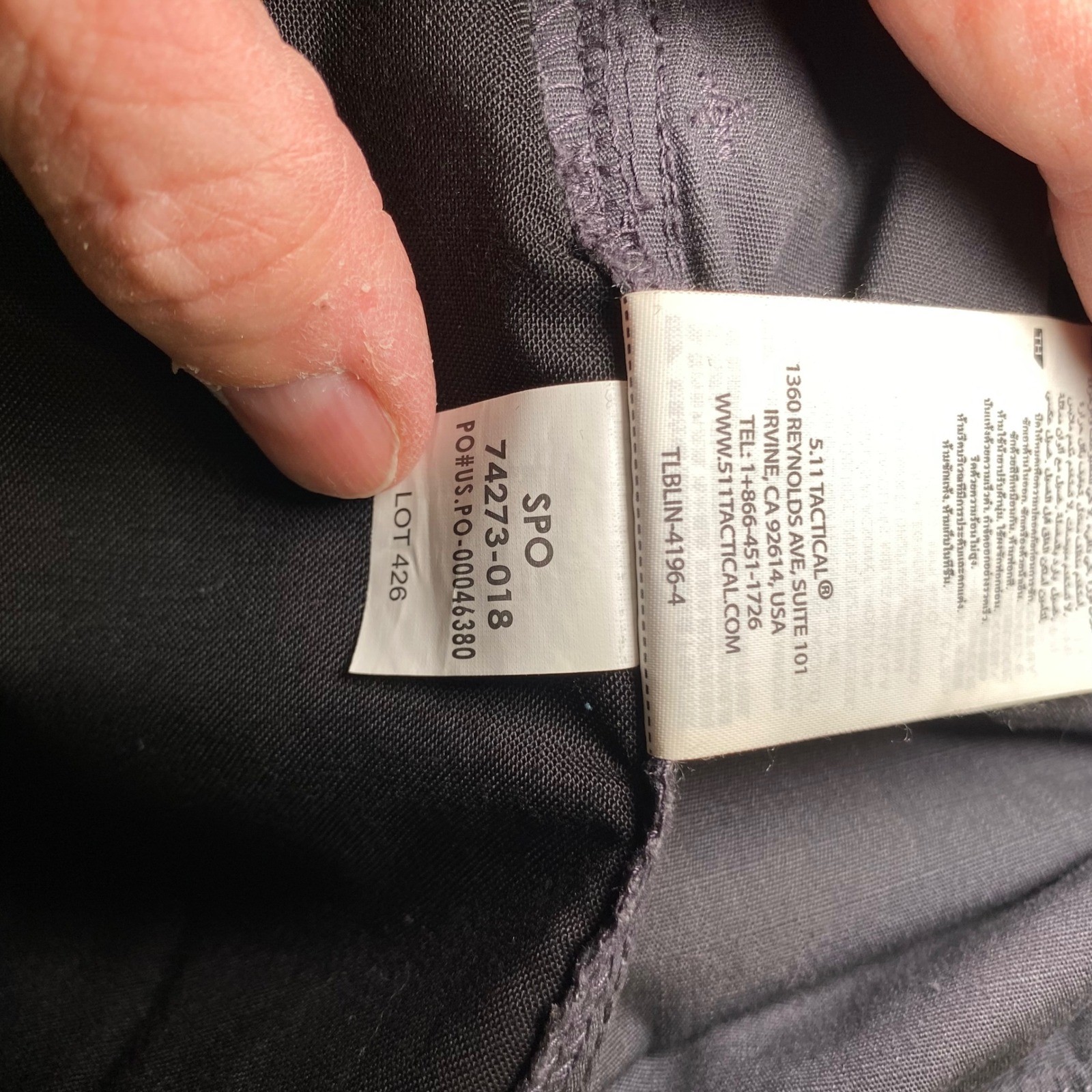 5.11 Tactical TDU Cargo Pants 42×32 Ripstop Gray Utility Workwear 74280