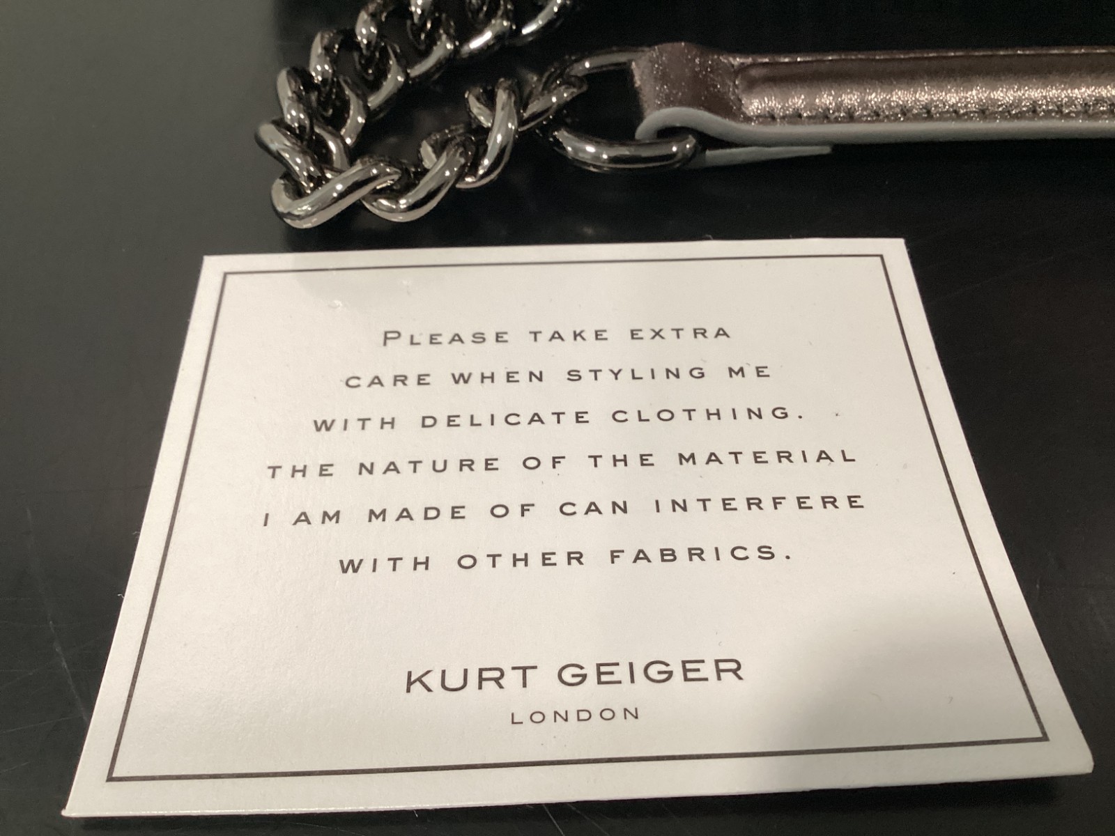 Kurt Geiger Kensington Chainmail Gunmetal 10.5″ x 6″ x 4″ Crossbody Large Eagle