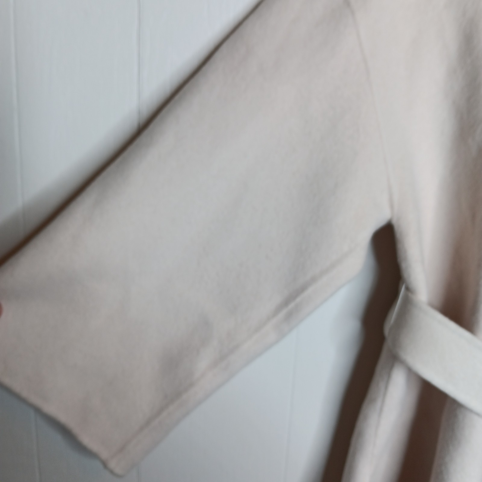Theory Wool Cashmere Belted Robe Jacket S Ivory Double Face New Divide Luxe