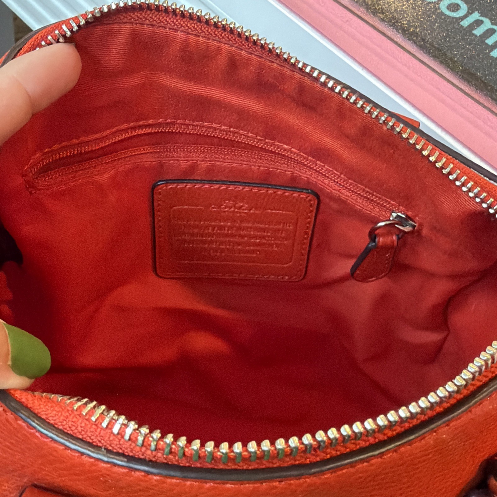 Coach Mini BENNETT Satchel In Floral Print Coated Canvas RED Crossbody
