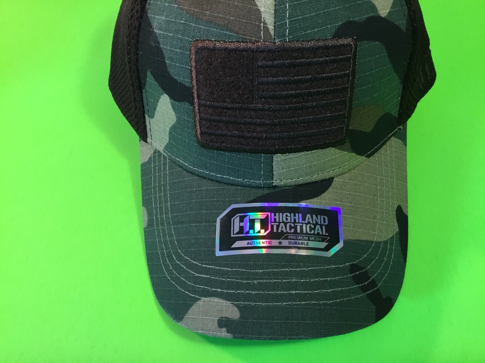 HIGHLAND TACTICAL Men’s Snapback Hat Mesh Back ONE SIZE Camo NEW