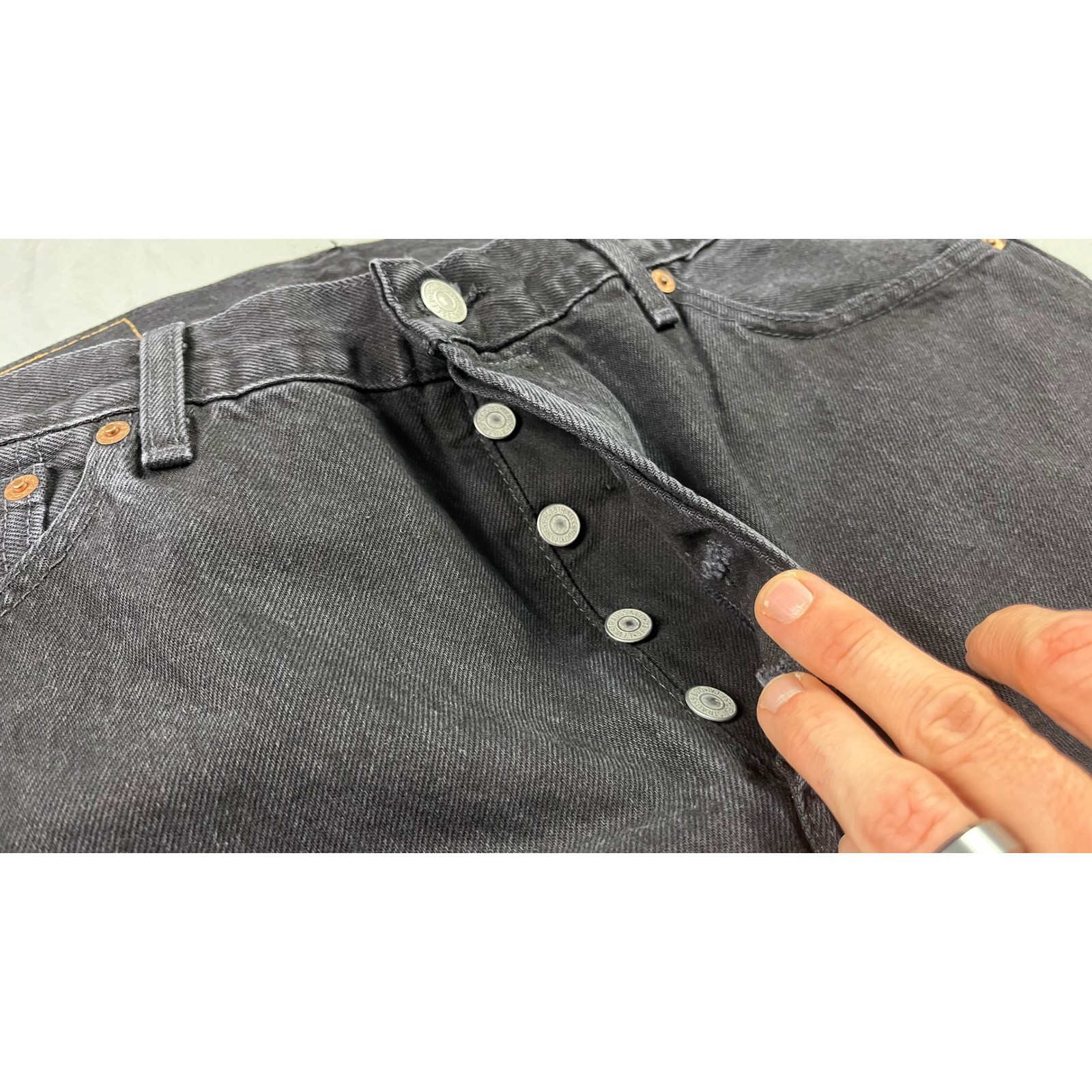 Levi’s 501 DT Denim Tears Mens Black Straight Leg Jeans 36×34 Button Fly New
