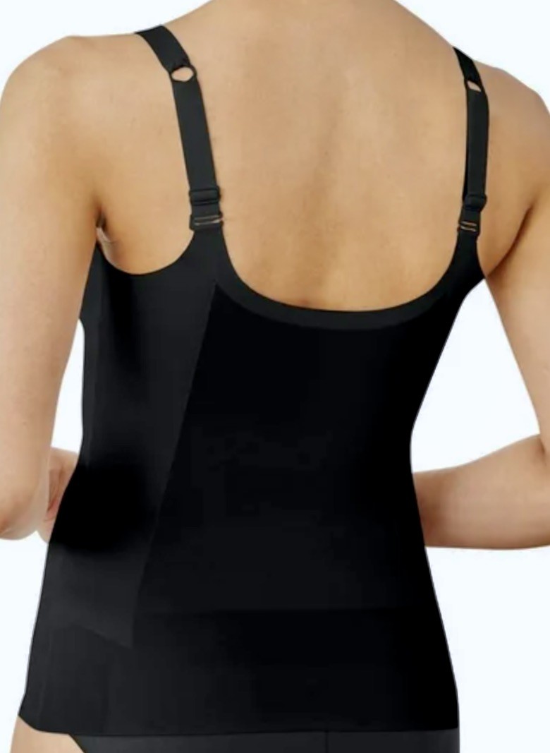 MAIDENFORM Power Players Convertible BLACK Camisole Shaping Top Womens Sz M 2XL