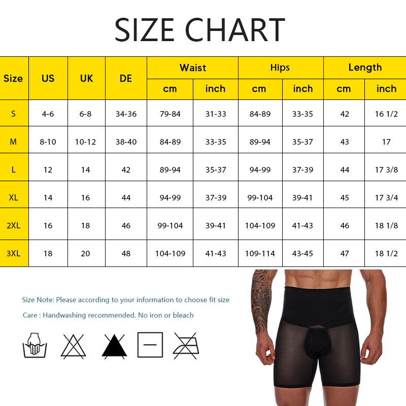 Men Tummy Control Shorts High Waist Slimming Body Shaper Seamless Boxer Briefs