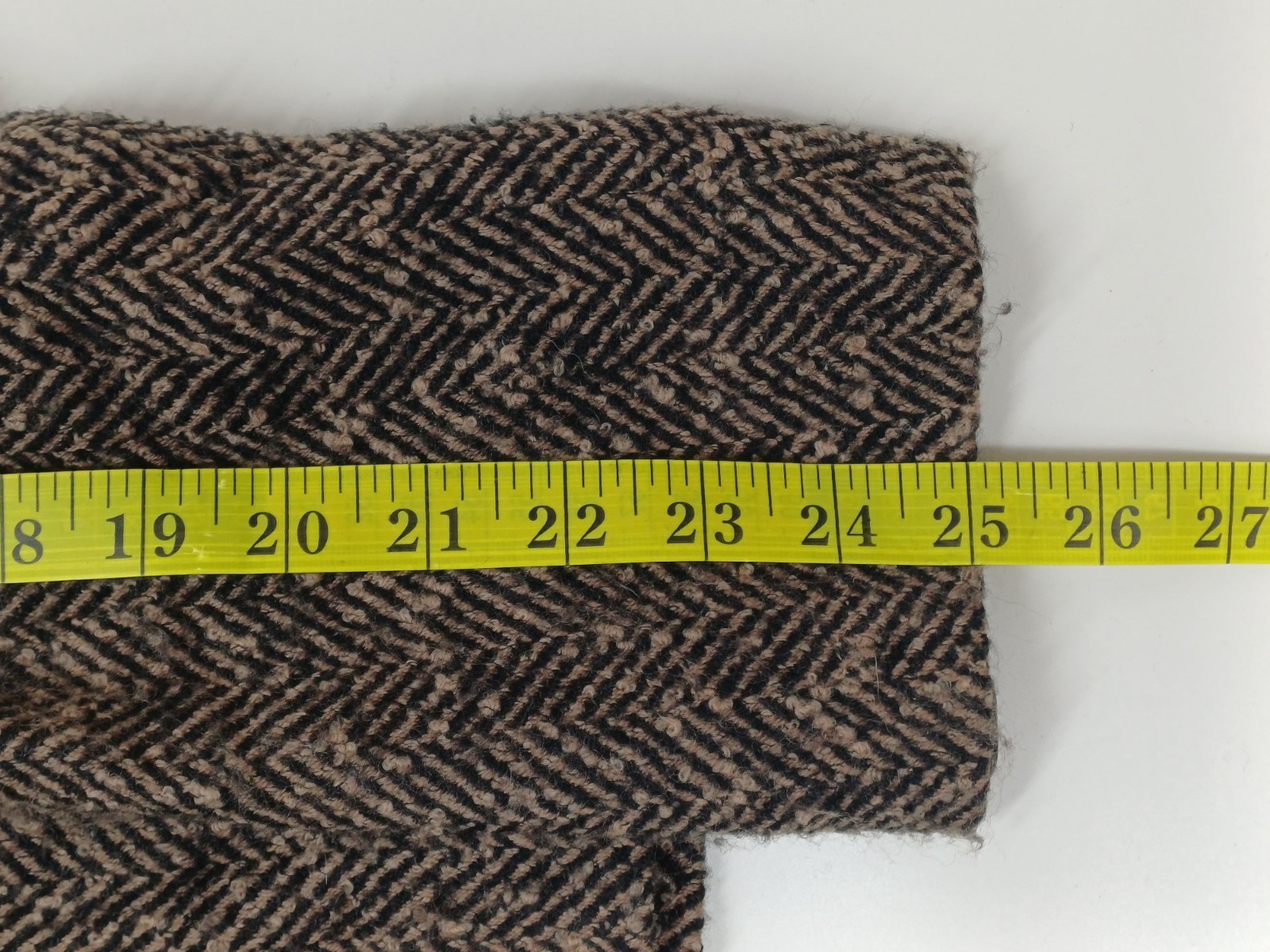 Jaeger Jacket Womens UK 12 Beige/Black Virgin Wool Cashmere Herringbone Blazer
