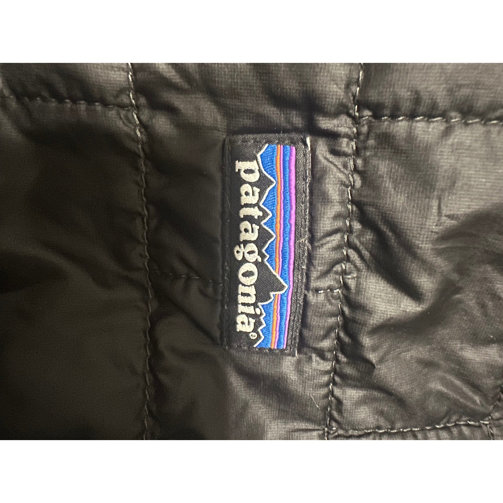 Patagonia Nano Puff Jacket Mens Medium Black Insulated Quilted Puffer flaw