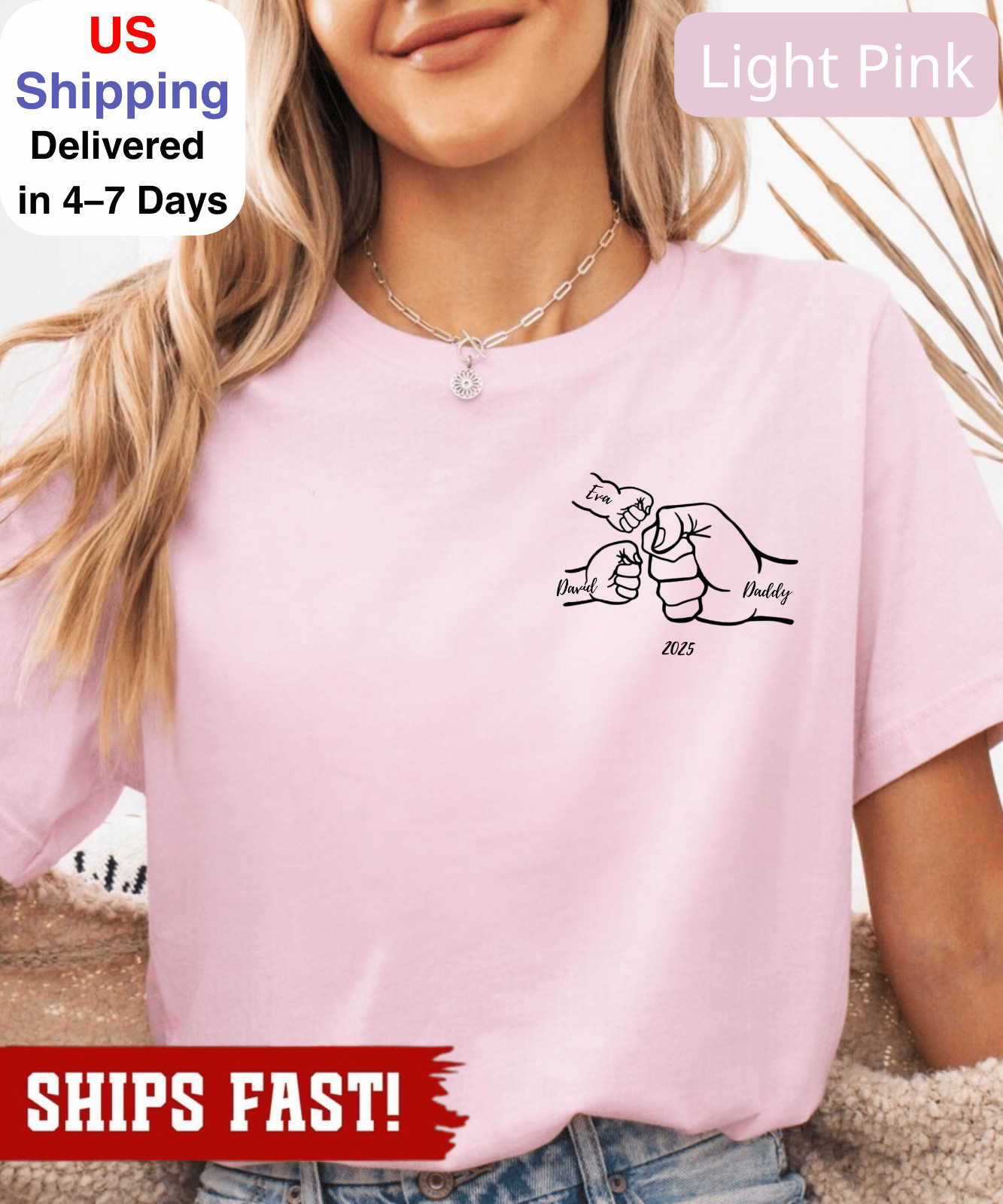 Personalised T-shirt – Father’s Day Gift – 1st Fathers day – New Dad Gift- Team